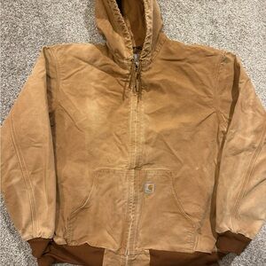 Carhartt Jacket Men 4XL Tall Tan Brown UJ131 Canvas Duck Thermal Union USA Made*